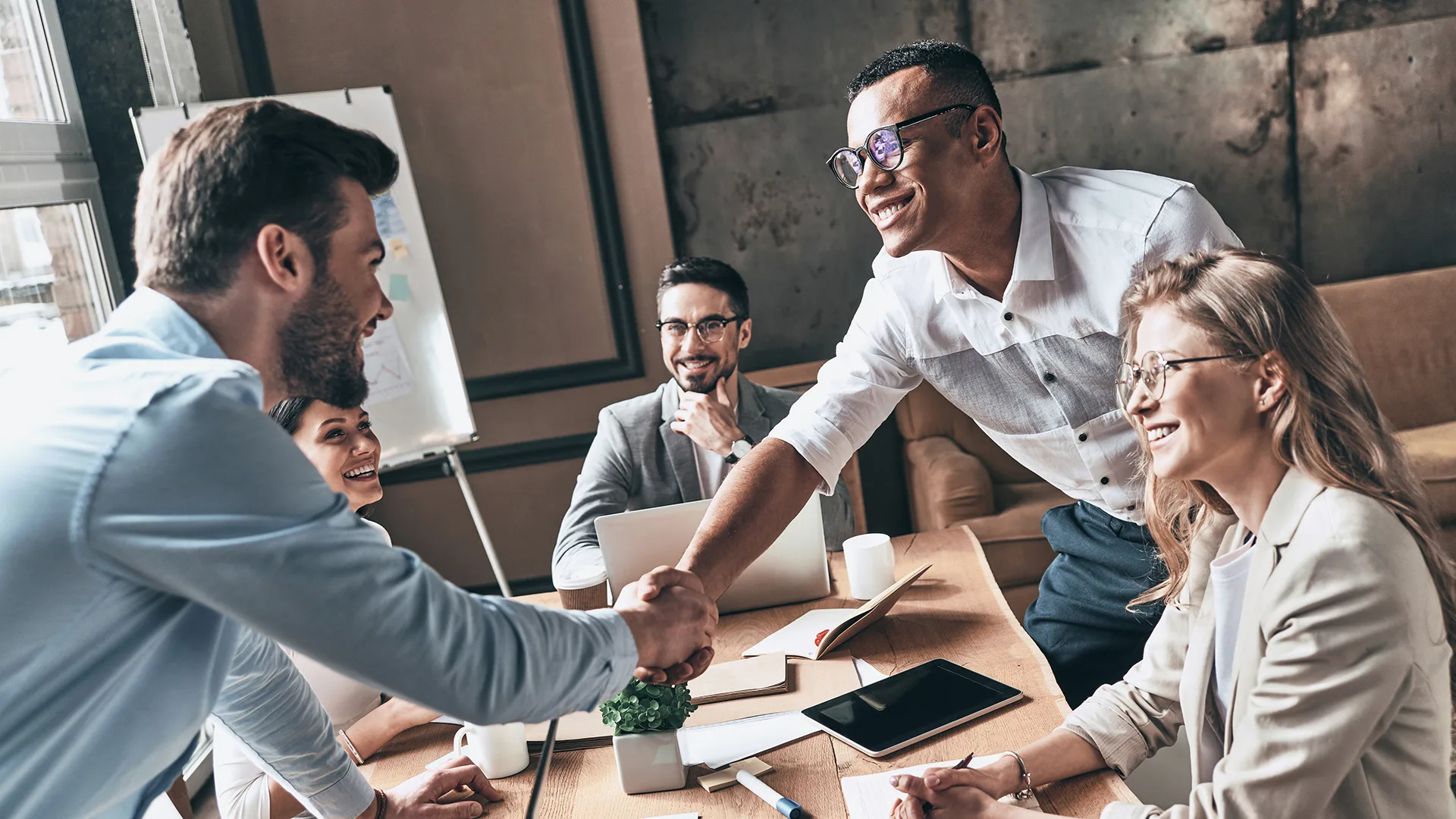 Welcome,To,Our,Team!,Top,View,Of,Young,Modern,Men